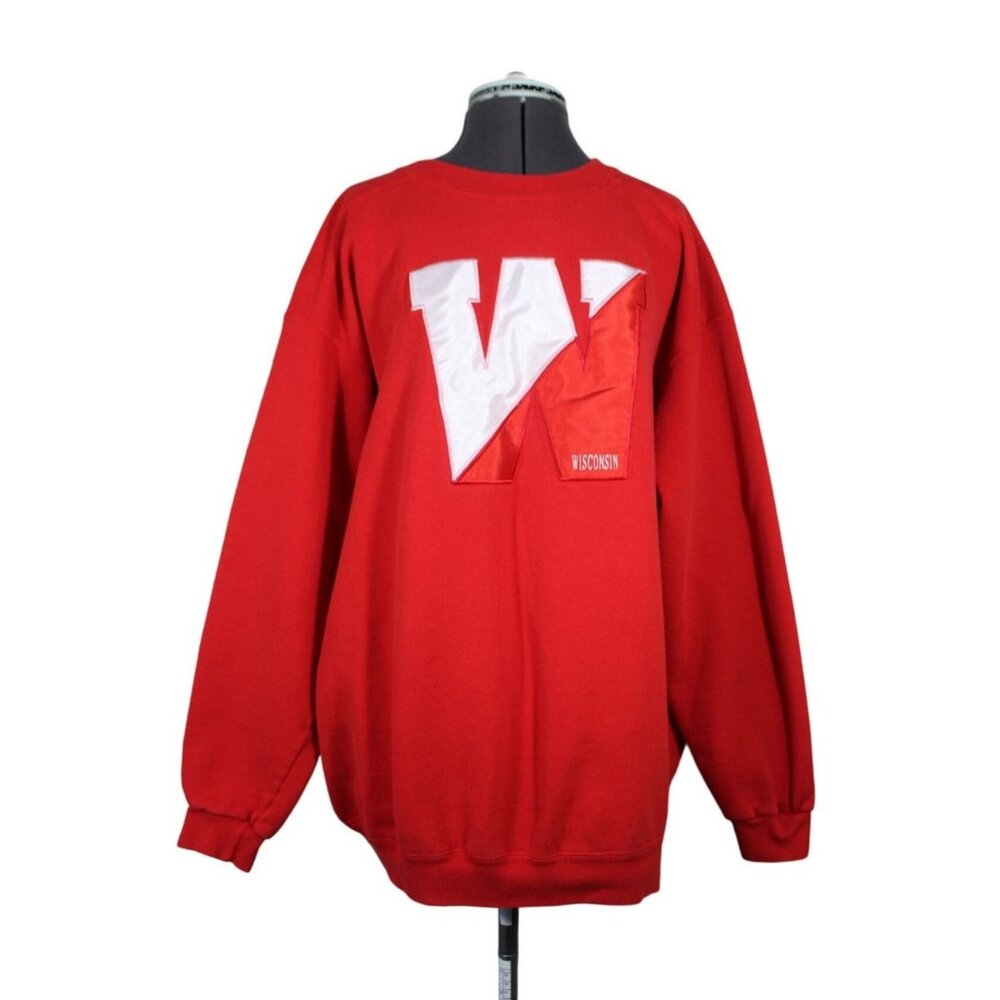 I.A. Bedford men's vintage Wisconsin crew neck‎ fleece relaxed fit sweatshirt XL